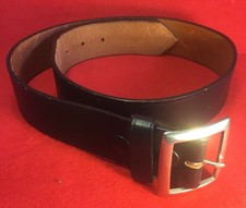 Genuine Jay-Pee Heavy Duty Black Leather Belt. Removable Brass Buckle. Size 32.