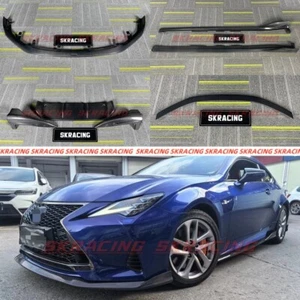 Fits Lexus RC300 RC350 F-Sport 2019+ Carbon Fiber Front Rear Bumper Lip Splitter - Picture 1 of 66