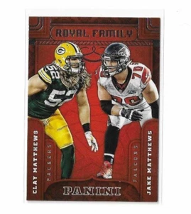2016 Panini Royal Family #5 Clay Matthews Packers/ Jake Matthews Falcons - Picture 1 of 2