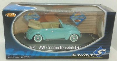 vw volkswagen coccinelle 1/43 solido cabriolet 1950 beetle maggiolino cox kafer - Photo 1/4