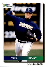 1996 Beloit Snappers Team Issue #1 Peter Benny Orange California Carson City NV
