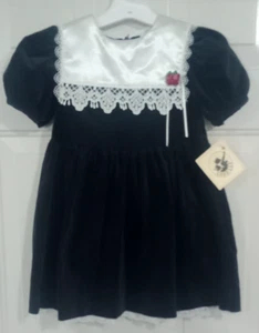 Girls Navy Blue Velour Good Lad Philadelphia Dress Size 6 New - Picture 1 of 5