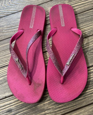 Sandalias chanclas Ipanema rosa brillante para mujer talla 11 EE. UU. Foto 1 de 4