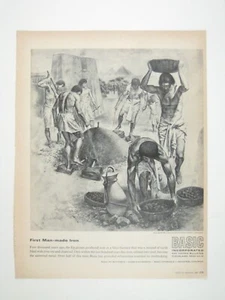 Vintage Basic Incorporated Print Ad First Man Made Iron Industrial Paul Calle - Picture 1 of 2