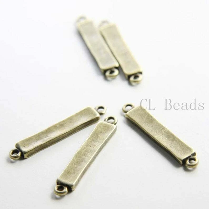 8 Pieces Antique Brass Tone Base Metal Findings-Link - Bar 35x6mm (23457Y-H-334) - Image 1 of 1