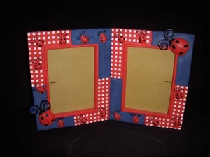 Double Lady Bug Heavy Duty Ladybug Lover Photo Picture Frame - Picture 1 of 5
