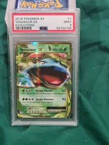 2016 Pokemon XY Venusaur Ex Holo PSA 9 Mint Evolutions 1/108 Rare Card Grade 9