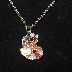 SANRIO Hello Kitty Necklace Pendant Enamel Monogram “B” 2012 - Picture 1 of 6