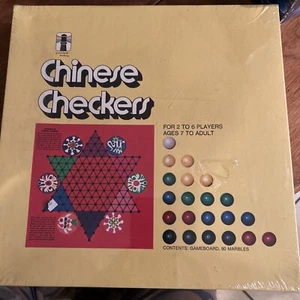 Juego de damas chinas Rainbow Works 1974 vintage con canicas selladas - Imagen 1 de 3