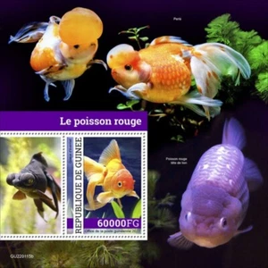 Guinea - Goldfish 2022, Fantail - Hoja de recuerdo de sello - GU220115b - Imagen 1 de 1