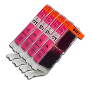 4 cartucce di inchiostro magenta 571XL per Canon PIXMA MG6853 TS5050 TS5055 TS5053 non OEM - Foto 1 di 1