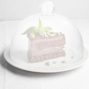 Smoking Bowl Glass Cloche Dessert Table Display Set Transparent Food Cover - Picture 1 of 12