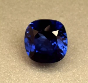Zafiro azul cachemira natural 9,5 quilates corte cojín piedra preciosa suelta certificada - Imagen 1 de 5