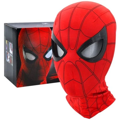 Spider-Man Cosplay Costume Adult Mask With Blinking Eyes - Image 1 of 4