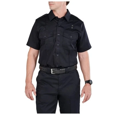 5.11 71183 Twill PDU Class A Short Sleeve Shirt, Midnight Navy, Medium Regular - Image 1 of 2