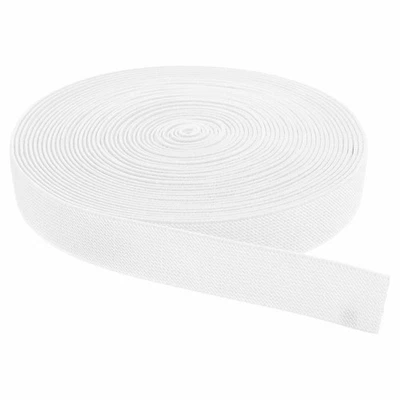 Bandas elásticas para coser carrete elástico tejido blanco de 1 pulgada x 10 yardas Foto 1 de 4