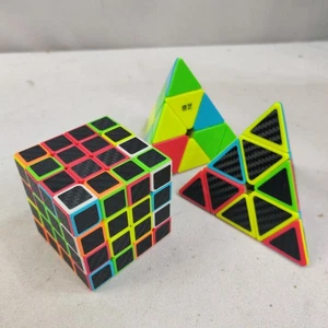 CuberSpeed Pyraminx e altri puzzle 2x Pyraminx 1x 4x4x4 puzzle senza adesivi - Foto 1 di 5