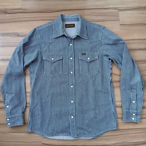 IRON HEART IHSH-07 12oz Heavy Hickory Western Shirt Cotton Size M Made in Japan - Picture 1 of 15