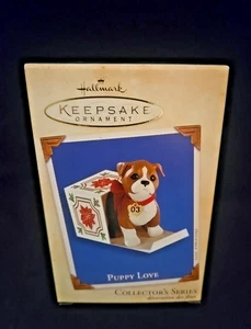 2003 Hallmark Keepsake Christmas Ornament Puppy Love #13 in Series Boxer Dog - Picture 1 of 3