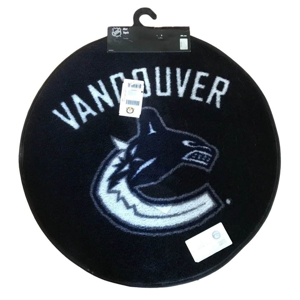 NHL Vancouver Canucks Puck Mat Round Rug 27" Officially Licensed Fanmats New - Image 1 of 4