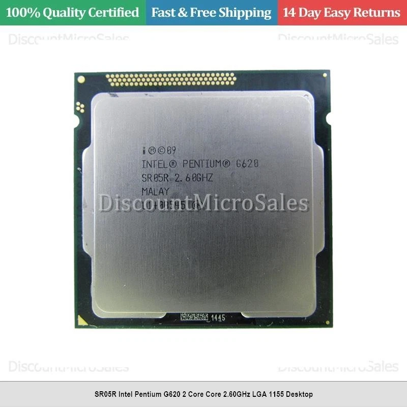 SR05R Intel Pentium G620 2 Core Core 2.60GHz LGA 1155 Desktop - Image 1 of 1