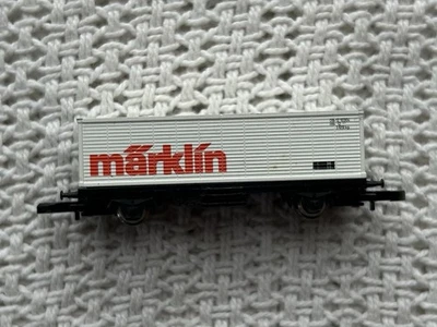 MARKLIN Z Mini Club 8617 White Marklin Boxcar - Used - Image 1 of 4