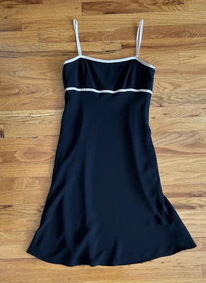 Vestido midi negro de colección años 90/Y2K Maggy London talla 6 Foto 1 de 4