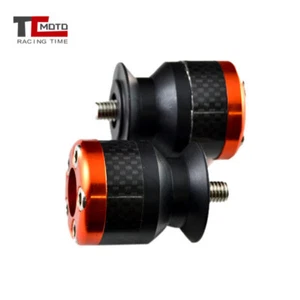 2X Motorcycle Carbon Fiber Swingarm Sliders 10MM For Kawasaki Ninja 250 ER6 ER6F - Bild 1 von 4