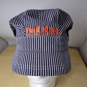 Vintage Rail King Striped Conductor Hat - Picture 1 of 7