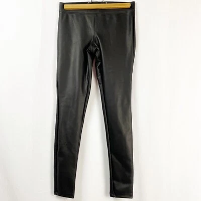 Express Womens Pleather Coated Black Leggings Size XS NWT — 第 1/4 张图片
