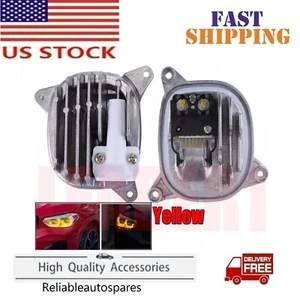 Yellow Angel Eyes DRL Adaptive LED Modules For BMW X3 X4 M G01 G02 Headlights - Picture 1 of 12