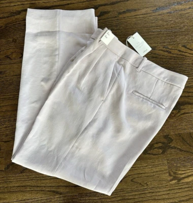 NWT Aritzia Wilfred Pink Lavendar High Rise Wide Leg The Effortless Pants Sz 16 - Image 1 of 4