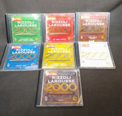 Enciclopedia Multimediale Rizzoli Larousse 2000 7 Cd Rom Ed. Panorama Vintage - Immagine 1 di 4