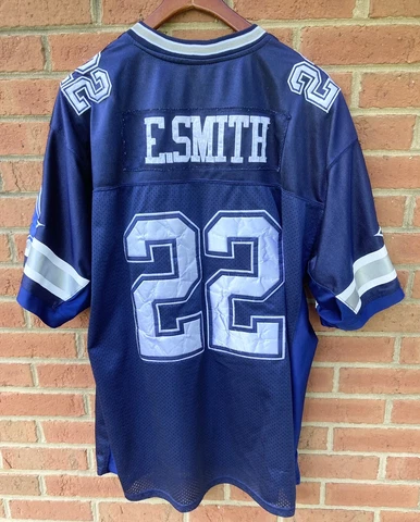 EMMITT SMITH VINTAGE #22 DALLAS COWBOYS REEBOK STITCHED BLUE JERSEY 56 XXL 2XL Cover