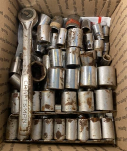 Ratchet & Socket Lot - ALL 1/2 DRIVE, 111 PCS CRAFTSMAN, K-D, EASCO - Picture 1 of 5