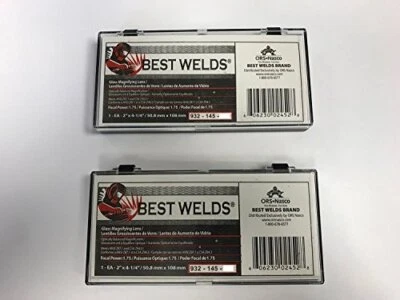 BEST WELDS 2 EACH Welding helmet magnifier/cheater lens, 2 x 4.25, 1.50 diopter, GLASS