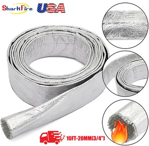 Aluminized Heat Sheath Heat Wire Wrap Shield Sleeve For Auto Cable Heat Shield - Picture 1 of 7