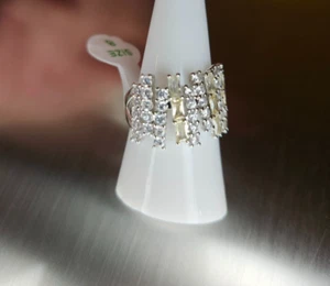 Bomb Party RG72124 Daylight Symphony size 7 Lemon and diamond CZ Rhodium - Picture 1 of 3