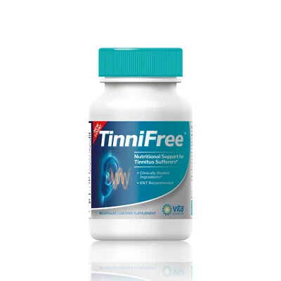 TinniFree Salud del oído y apoyo auditivo - Ginkgo NAC Zinc CoQ10 Magnesio Foto 1 de 4