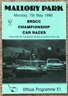 MALLORY PARK 7 May 1990 BRSCC Championship Car Races Official Programme