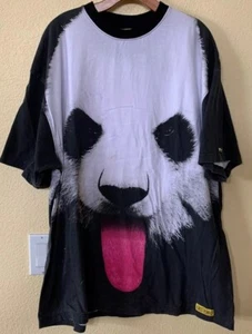 Art/Sew Filthy Dropped Y2K Sublimated Print PANDA Men’s T-shirt Sz 2XL - Picture 1 of 7