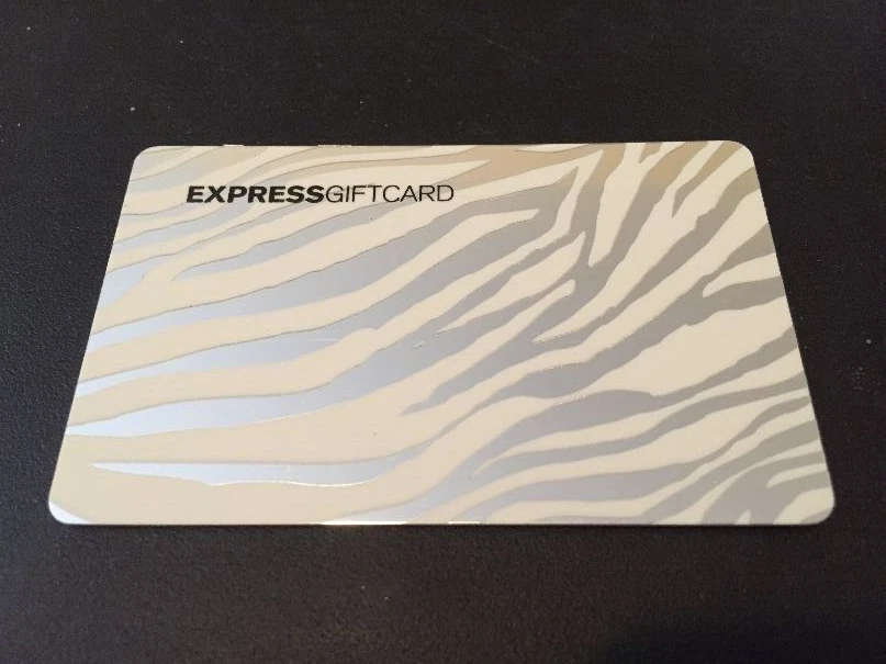 EXPRESS Silver Zebra Stripes ( 2007 ) Foil Gift Card ( $0 ) - Image 1 of 1