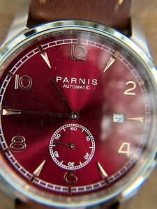 Parnis 41.5 Red Automatic Small Seconds PA2123