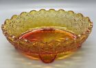 LG Wright 1940’s Amberina Pressed Glass Bowl Daisy And Button Look! 