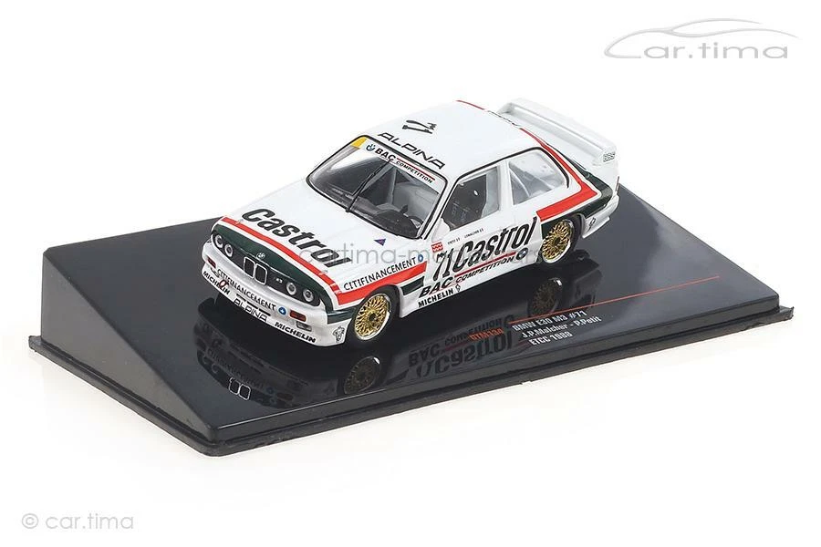 Ixo Models 1/43 BMW M3 (e30) #71 "castrol" con Assistenza in Bianco DTM