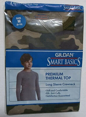 Top térmico Gildan Smart Basics para niños MED verde camuflaje Foto 1 de 2