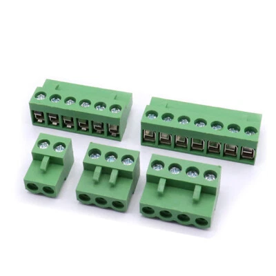 Panel Mount Cable Connector Screw Fit No Solder Pluggable HT5.08-2 3 4 5 6 -12P - Image 1 of 4