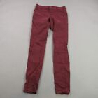 Prana Pants Womens 2 Tapered Leg Casual Lightweight Pockets Red Chino Stretch
