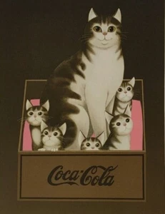 JAN BALET "Coca Cola Katzen" Original Steinlithographie, 260/300 Rives Papier - Bild 1 von 8