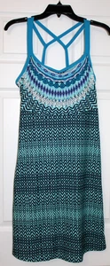 Prana MULTICOLOR Strappy SunDress Athletic Dress Size Small Padded Cups Stretchy - Picture 1 of 5